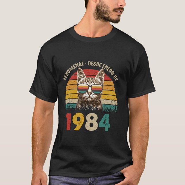 T-shirt Magnifique depuis Janvier 1984 Espagnol 40ème Anni (Devant)