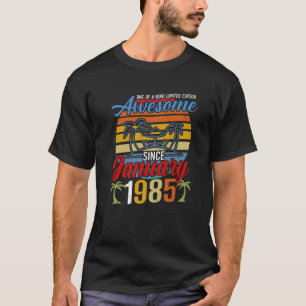 T-shirt Magnifique Depuis Janvier 1985 Vintage Anniversair