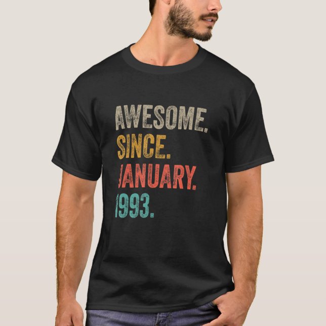 T-shirt Magnifique Depuis Janvier 1993 30 Ans 30ème Naissa (Devant)