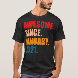 T-shirt Magnifique Depuis Janvier 2021 Vintage Personnalis