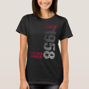 T-shirt Magnifique depuis juillet 1958 65e anniversaire Né