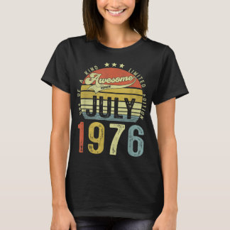 T-shirt Magnifique depuis juillet 1976 Vintage 46ème anniv