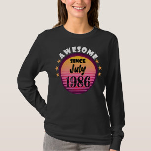 T-shirt Magnifique depuis juillet 1986 Anniversaire 1986 J
