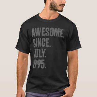 T-shirt Magnifique Depuis Juillet 1995 27 Ans 27ème Annive