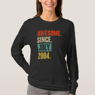 T-shirt Magnifique Depuis Juillet 2004 18 Ans 18ème Annive