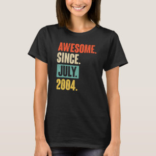 T-shirt Magnifique Depuis Juillet 2004 18 Ans 18ème Annive