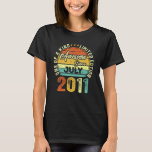 T-shirt Magnifique Depuis Juillet 2011 12 Ans 12ème Annive