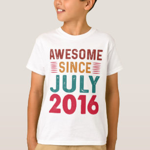 T-shirt Magnifique Depuis Juillet 2016 Anniversaire Vintag