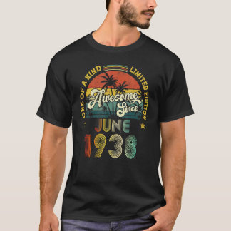 T-shirt Magnifique Depuis Juin 1938 84 Ans 84ème Anniversa