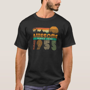 T-shirt Magnifique Depuis Juin 1955 Anniversaire Pour Homm
