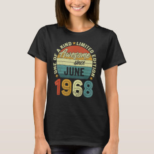 T-shirt Magnifique Depuis Juin 1968 54 Ans 54ème Anniversa