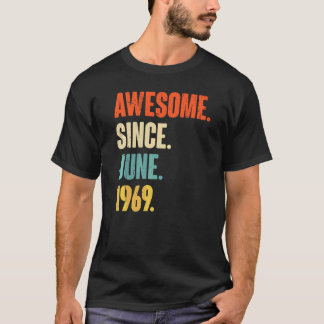 T-shirt Magnifique depuis juin 1969 53 ans 53e anniversair