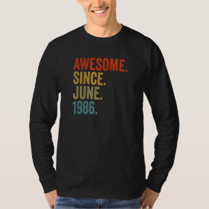T-shirt Magnifique depuis juin 1986 36e anniversaire Vinta