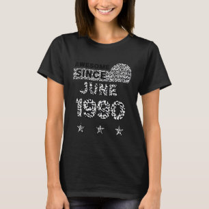 T-shirt Magnifique depuis juin 1990 Leopard 1990 Juin Anni