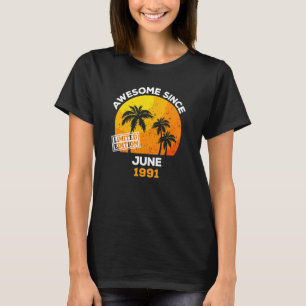 T-shirt Magnifique depuis juin 1991 Retro Hommes & Femmes