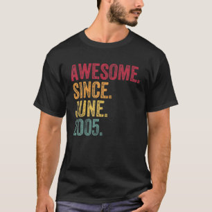 T-shirt Magnifique Depuis Juin 2005 16E Anniversaire 16 An