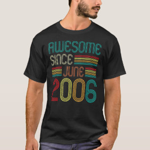 T-shirt Magnifique Depuis Juin 2006 16 Ans 16ème Anniversa
