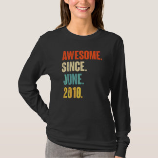 T-shirt Magnifique Depuis Juin 2010 12 Ans 12ème Anniversa