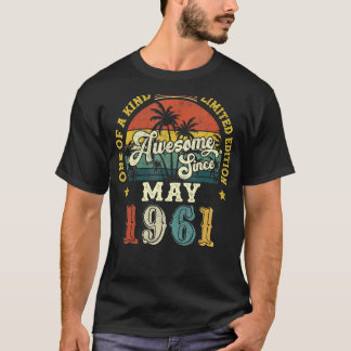 T-shirt Magnifique depuis mai 1961 Vintage 61e anniversair