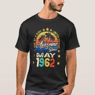 T-shirt Magnifique depuis mai 1962 Vintage 60e anniversair