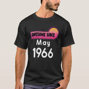 T-shirt Magnifique depuis mai 1966 Anniversaire 1966 Mai V