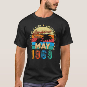T-shirt Magnifique depuis mai 1969 53ème anniversaire Vint