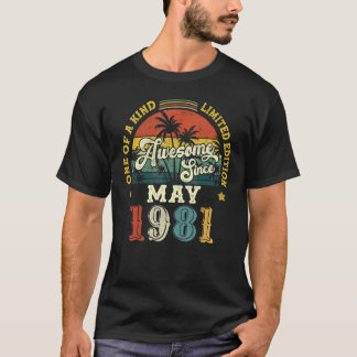 T-shirt Magnifique depuis mai 1981 Vintage 41e anniversair