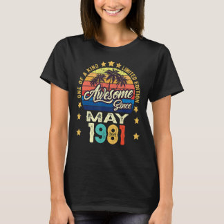 T-shirt Magnifique depuis mai 1981 Vintage 41e anniversair