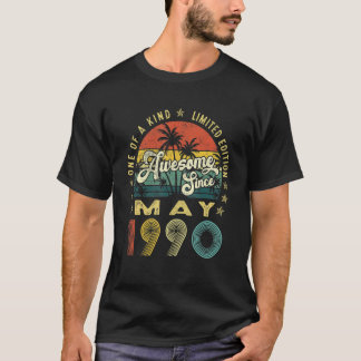 T-shirt Magnifique Depuis Mai 1990 Vintage 32ème Anniversa
