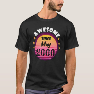 T-shirt Magnifique depuis mai 2000 Anniversaire 2000 Mai V