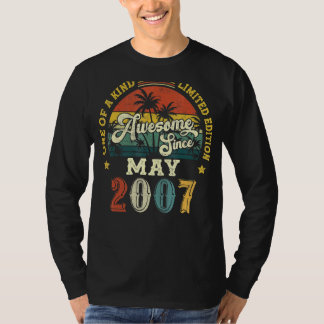 T-shirt Magnifique depuis mai 2007 Vintage 15ème anniversa