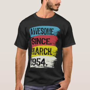 T-shirt Magnifique depuis mars 1954 Pisces Aries Zodiac 69