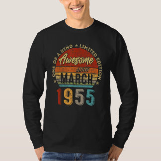 T-shirt Magnifique depuis mars 1955 Vintage 67e anniversai