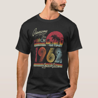 T-shirt Magnifique depuis mars 1962 60 ans 60e anniversair