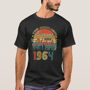 T-shirt Magnifique depuis mars 1964 Vintage 58ème annivers