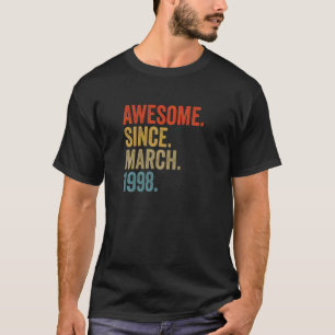 T-shirt Magnifique depuis mars 1998 24e anniversaire Vinta