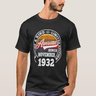 T-shirt Magnifique depuis novembre 1932 90e anniversaire 9