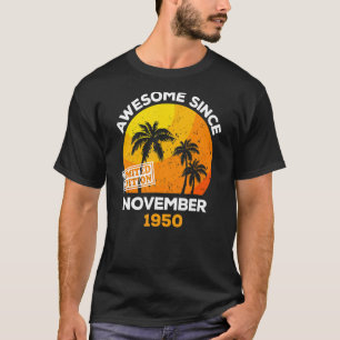 T-shirt Magnifique depuis novembre 1950 Retro Hommes & Fem