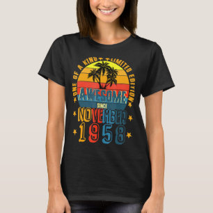 T-shirt Magnifique depuis novembre 1958 Vintage 63ème anni