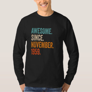 T-shirt Magnifique depuis novembre 1959 63ème anniversaire