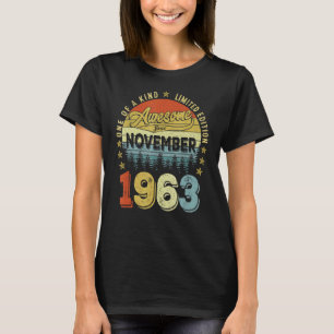 T-shirt Magnifique Depuis Novembre 1963 59 Ans 59ème Birt