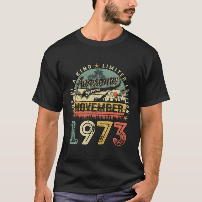 T-shirt Magnifique Depuis Novembre 1973 50Th 50 (Devant)