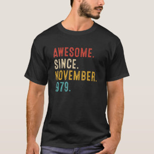 T-shirt Magnifique depuis novembre 1979 43ème anniversaire