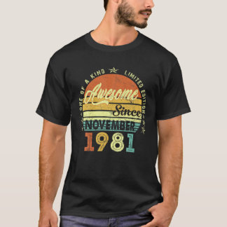 T-shirt Magnifique Depuis Novembre 1981 40E Anniversaire 4