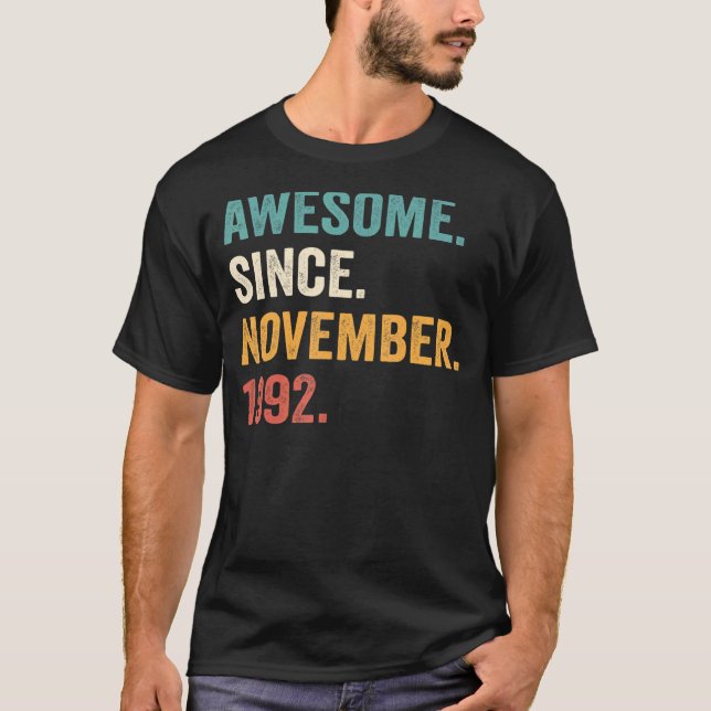 T-shirt Magnifique depuis novembre 1992 30e anniversaire 3 (Devant)