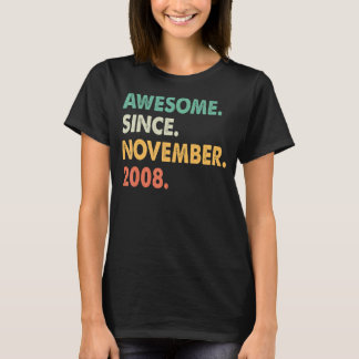 T-shirt Magnifique depuis novembre 2008 14e anniversaire 1