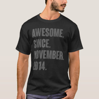 T-shirt Magnifique depuis novembre 2014 8 ans 8e anniversa
