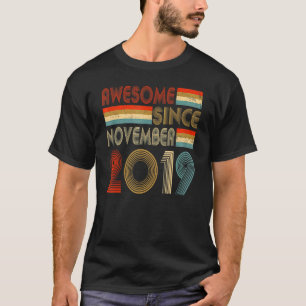 T-shirt Magnifique Depuis Novembre 2019 3ème anniversaire 
