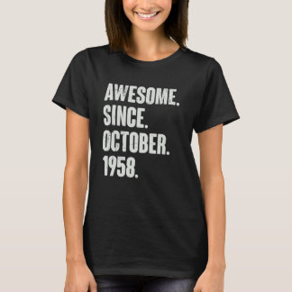 T-shirt Magnifique depuis octobre 1958 64 Ans 64ème annive