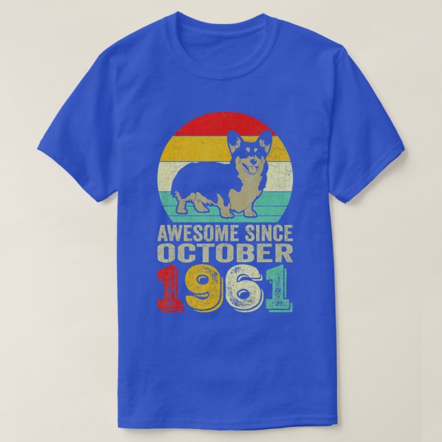 T-shirt Magnifique depuis octobre 1961 61e Anniversaire Ca (Design devant)